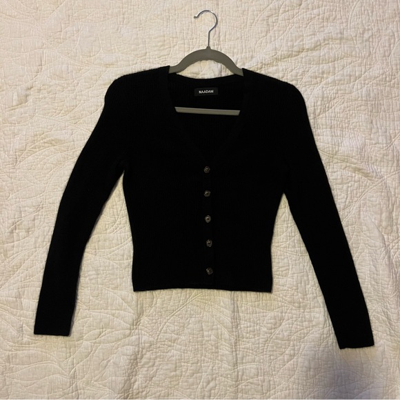 100% Cashmere, black cardigan sweater, Size:S - Picture 7 of 9